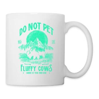 Les bisons vintage ne caressent pas les vaches duveteuses Bizons drôles - Mug blanc - blanc - Droite