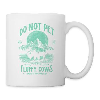 Les bisons vintage ne caressent pas les vaches duveteuses Bizons drôles - Mug blanc - blanc - Droite