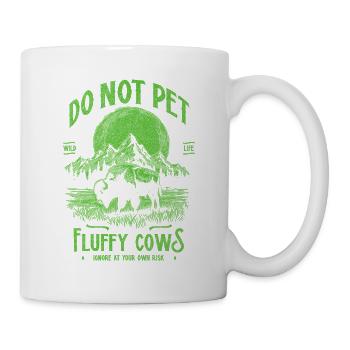 Les bisons vintage ne caressent pas les vaches duveteuses Bizons drôles - Mug blanc - blanc - Droite