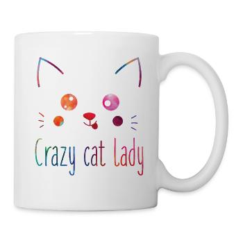 Folle Chat, Amante Drôle de Chats - Mug blanc - blanc - Droite