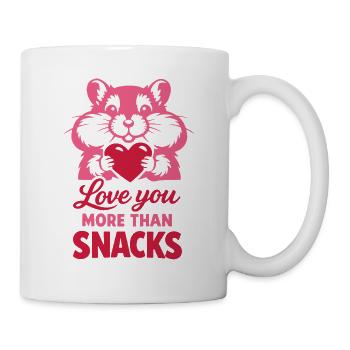 Love You More Than Snacks – Hamster - Mug - white - Right