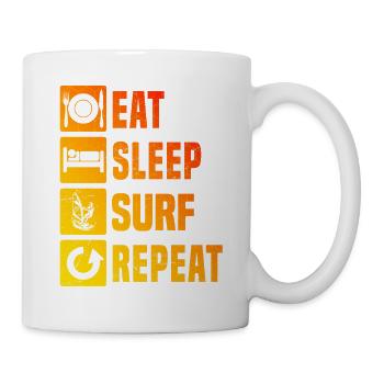 Motif minimaliste de planche à voile - Mug blanc - blanc - Droite