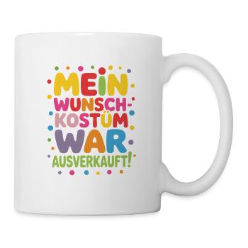 Karneval Kostüm  - Tasse - Weiß - Rechts