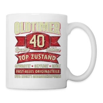 Oldtimer 40 Special Edition Top Zustand - Tasse - Weiß - Rechts