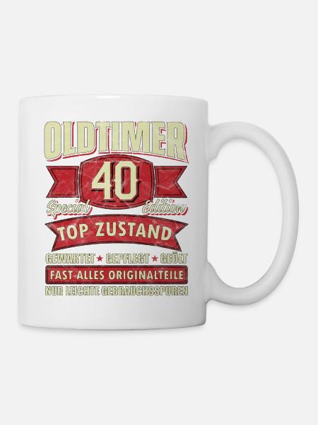 Oldtimer 40 Special Edition Top Zustand - Tasse - Weiß