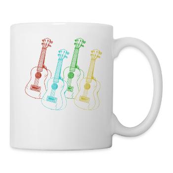 Hawaiian Ukulele Uke Retro Vintage - Tasse - Weiß - Rechts