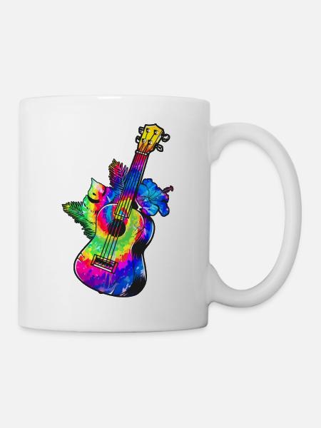 Hawaiian Ukulele Uke Tie Dye - Tasse - Weiß