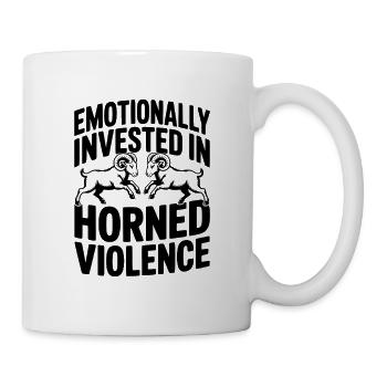 Emotional investiert in gehörnte Gewalt - Tasse - Weiß - Rechts