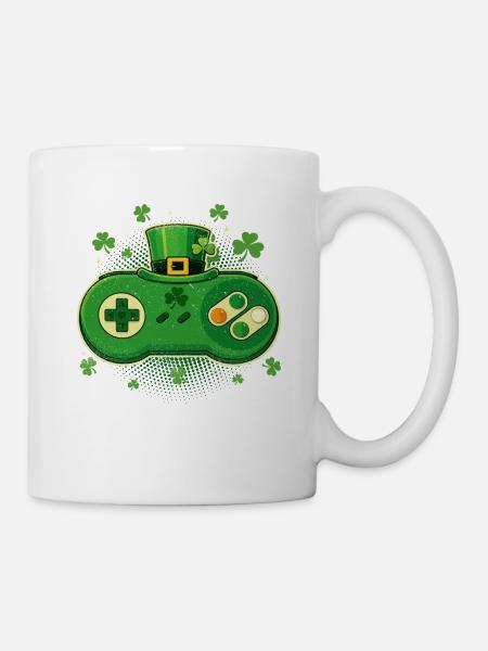 Irischer Videospiel-Controller St Pats - Tasse - Weiß