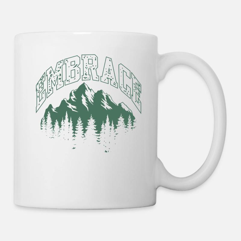 Umarme das Adventure Mountain Logo - Tasse - Weiß