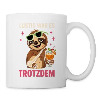 C’était toujours drôle, paresseux - Mug blanc - blanc - Droite