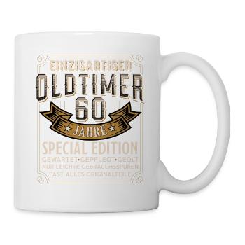 Oldtimer 60 Jahre Spezialedition - Tasse - Weiß - Rechts