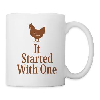 Mathématiques du poulet trop de poulets dans le - Mug blanc - blanc - Droite