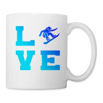 Œuvres d’art propres pour snowboard féminin - Mug blanc - blanc - Droite