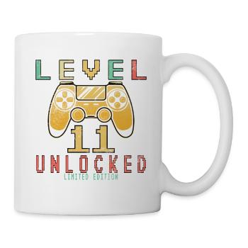 Level 11 freigeschaltet - Tasse - Weiß - Rechts