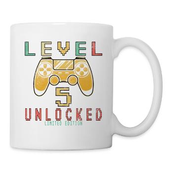 5th birthday. 5 Next Level Unlocked - Mug - white - Right