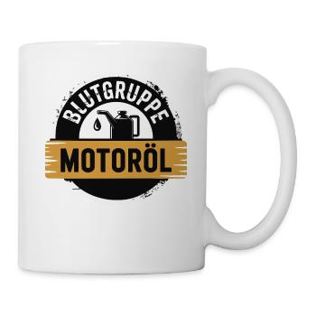 Groupe sanguin : conception du tournevis à huile moteur - Mug blanc - blanc - Droite