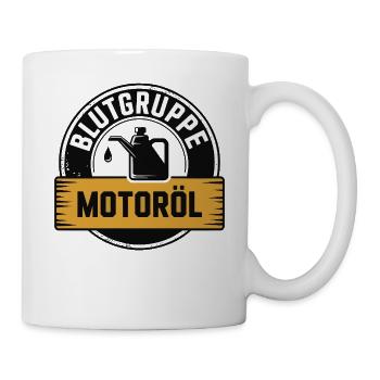 Groupe sanguin : conception du tournevis à huile moteur - Mug blanc - blanc - Droite