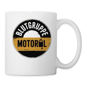 Groupe sanguin : conception du tournevis à huile moteur - Mug blanc - blanc - Droite