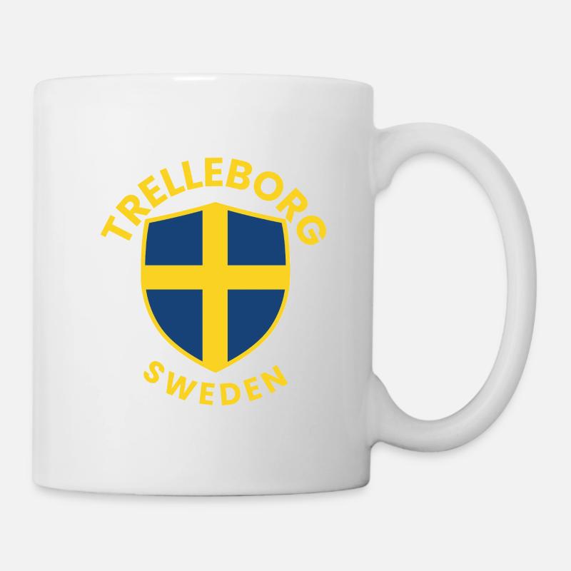 Logo du bouclier du Royaume-Uni de Trelleborg - Mug blanc - blanc