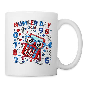 Number Day 2026 Calculator Hero - Tasse - Weiß - Rechts