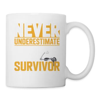 Rotator Cuff Survivor: Never Underestimate - Tasse - Weiß - Rechts