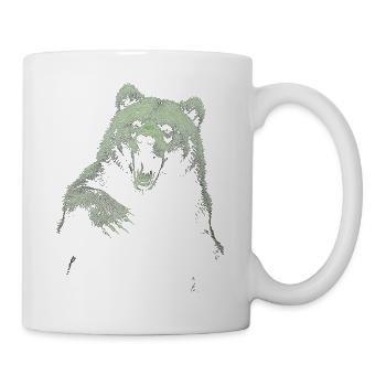 Grizzly Bear Hiking Camping Vintage Brown Bear - Mug - white - Right