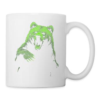 Grizzly Bear Hiking Camping Vintage Brown Bear - Mug - white - Right