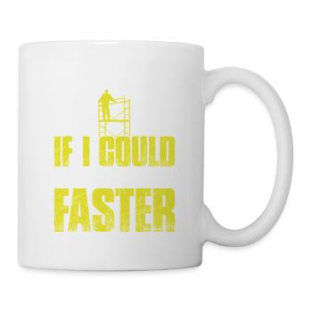 Échafaudage des ouvriers métiers de construction - Mug blanc - blanc - Droite