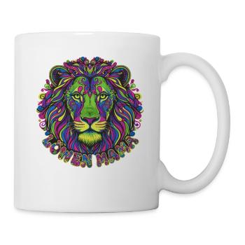 Lion Mom Psychédélique Coloré Lion Mandala - Mug blanc - blanc - Droite