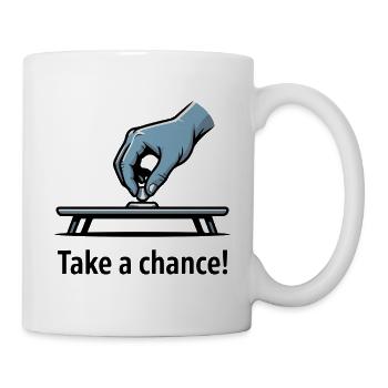 Take a Chance Hand Graphic - Mug - white - Right