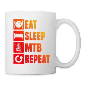 Modern mountain bike artwork - Mug - white - Right