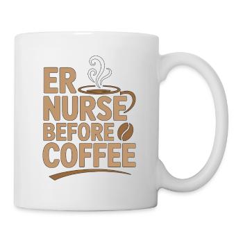 ER Nurse Before Coffee Paramedic Coffee Lover - Tasse - Weiß - Rechts
