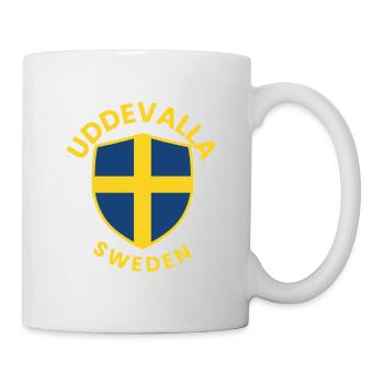 Uddevalla Schweden-Schilddesign - Tasse - Weiß - Rechts