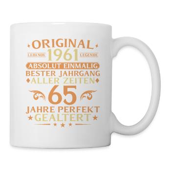 65 years perfectly aged vintage 1961 - Mug - white - Right