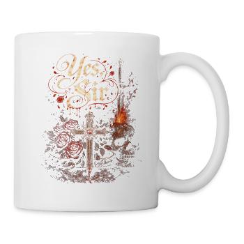 Dark Romance Booktok Yes, Sir - Tasse - Weiß - Rechts