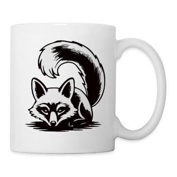 Lunar Fox Silhouette - Tasse - Weiß - Rechts