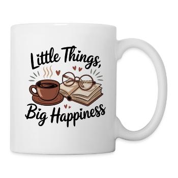 Cozy Reading Brew Coffee Glasses Book - Mug - white - Right