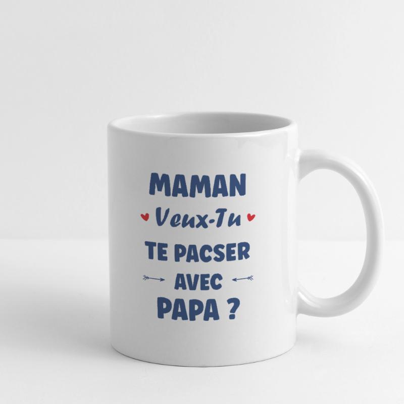 Mama, willst du eine eingetragene Lebenspartnerschaft mit Papa eingehen? Tasse