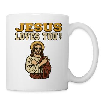 Jesus loves you Bro - Church Faith Christians - Mug - white - Right