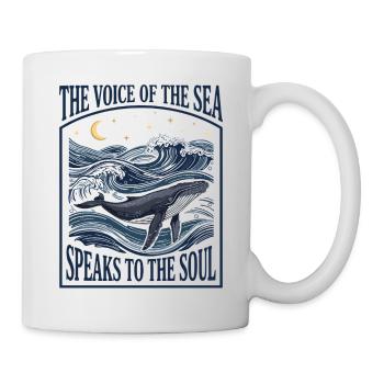 Marine Life Aesthetic Whale – Ocean Art - Mug - white - Right