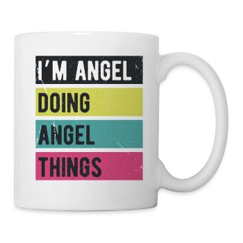 I’m Angel Doing Angel Things Retro Colors - Mug - white - Right