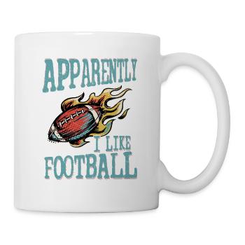 Apparently I Like Football Player Fan Season - Mug - white - Right