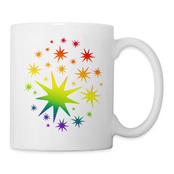Colorful Stars Rainbow Gradient - Mug - white - Right