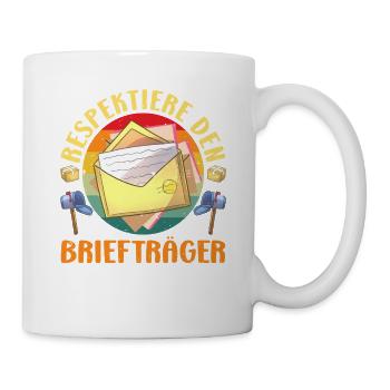 Parcel deliverers RESPECT THE POSTMAN LUSTIG - Mug - white - Right