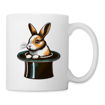 Bunny from the top hat - Mug - white - Right