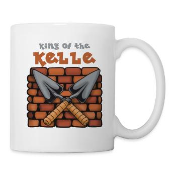 King of the Kelle: Maurer Meister - Tasse - Weiß - Rechts