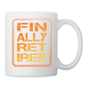 Enfin, pension de retraite retraite - Mug blanc - blanc - Droite