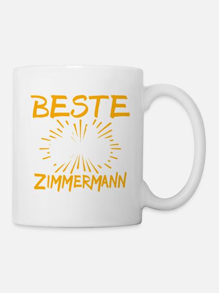 Zimmermann Geschenkidee - Tasse - Weiß