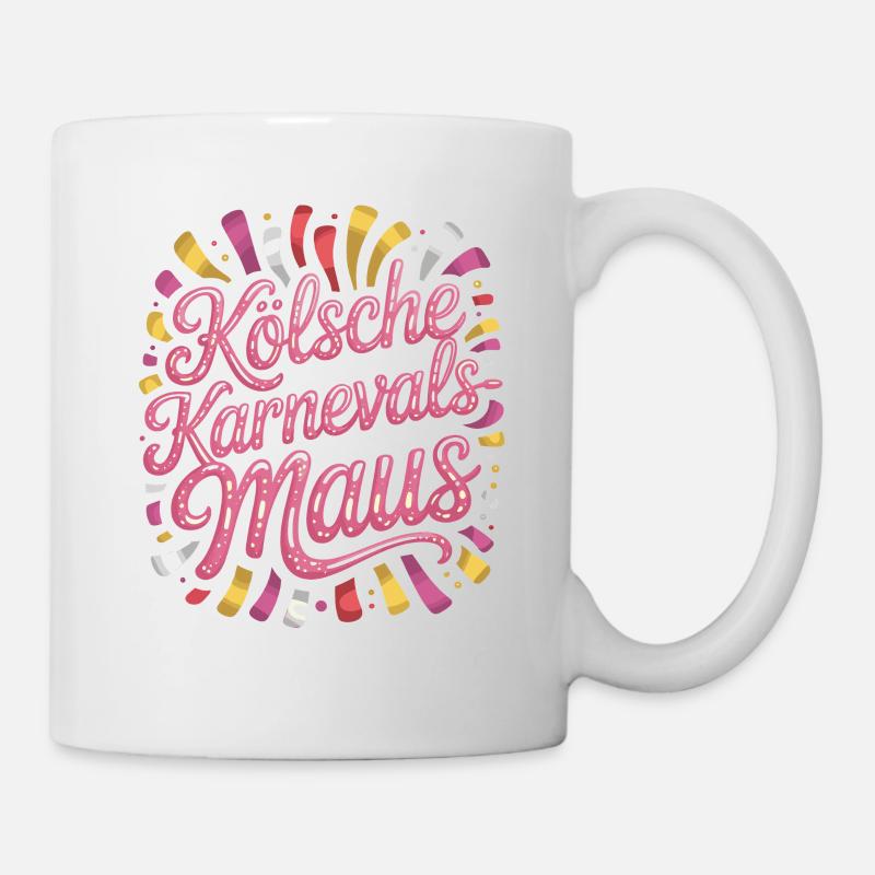 Kölsche Karnevalsmaus Karneval Köln Kölner Maus - Tasse - Weiß